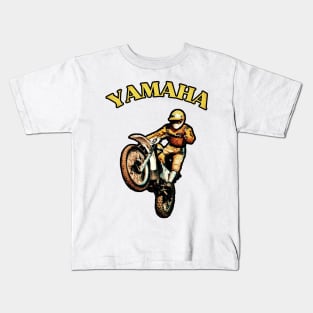 Vintage Motocross Yamaha Kids T-Shirt